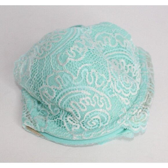 Victoria Secret Very Sexy 38D Boho Robin Egg Blue Cream Lace Padded Push Up Bra - Picture 14 of 14